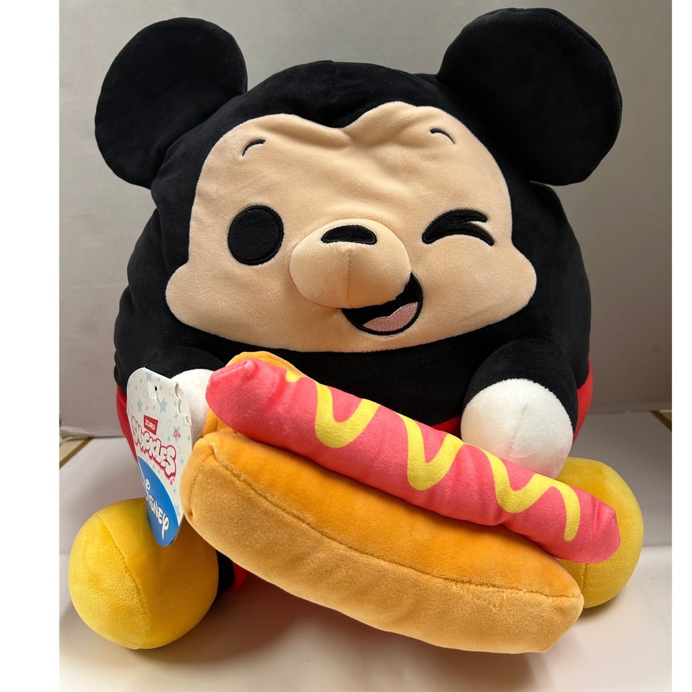 Zuru Snackles Disney Mickey Mouse Hot Dog Plush 11 inch Squishy Toy 77704A NEW